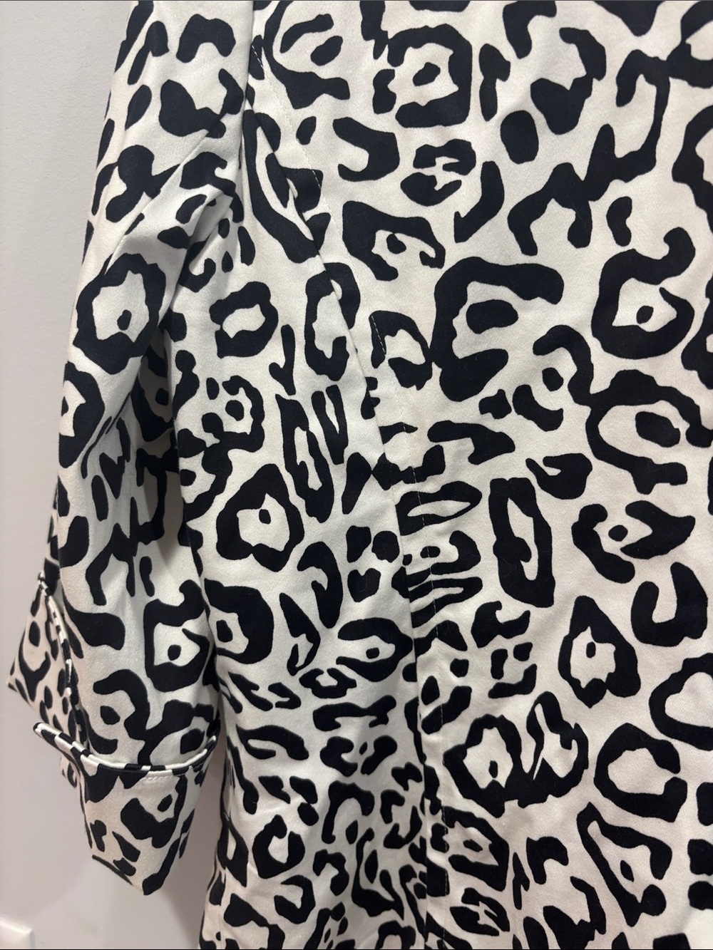 Linea by Louis Dell'Olio Black and White Animal Print Blazer ptp 20 - Picture 7 of 7